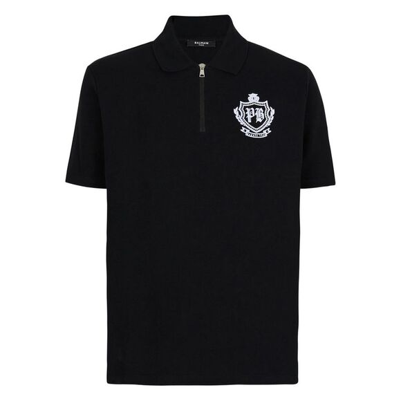 Balmain Black Polo Shirts Men - Picture 1 of 5